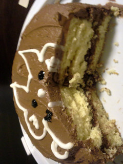 A picture of Chocolate buttercream frosting.
