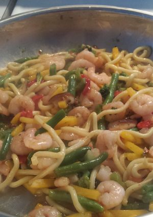 A picture of Sweet Chilli and Lime Prawn Stir fry.