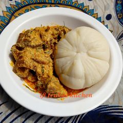 Egusi Soup with infused uziza leaves and ehu seed A picture of Egusi Soup with infused uziza leaves and ehu seed.