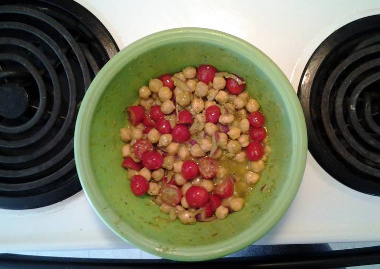 Easiest Way to Make Homemade garbanzo pesto salad