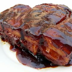 A picture of Baked Pork Belly In Hoisin Sauce.