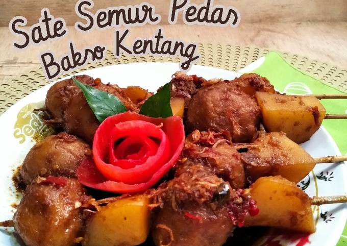 Resep Sate Semur Pedas Bakso Kentang Oleh Ati Dewanthi Cookpad