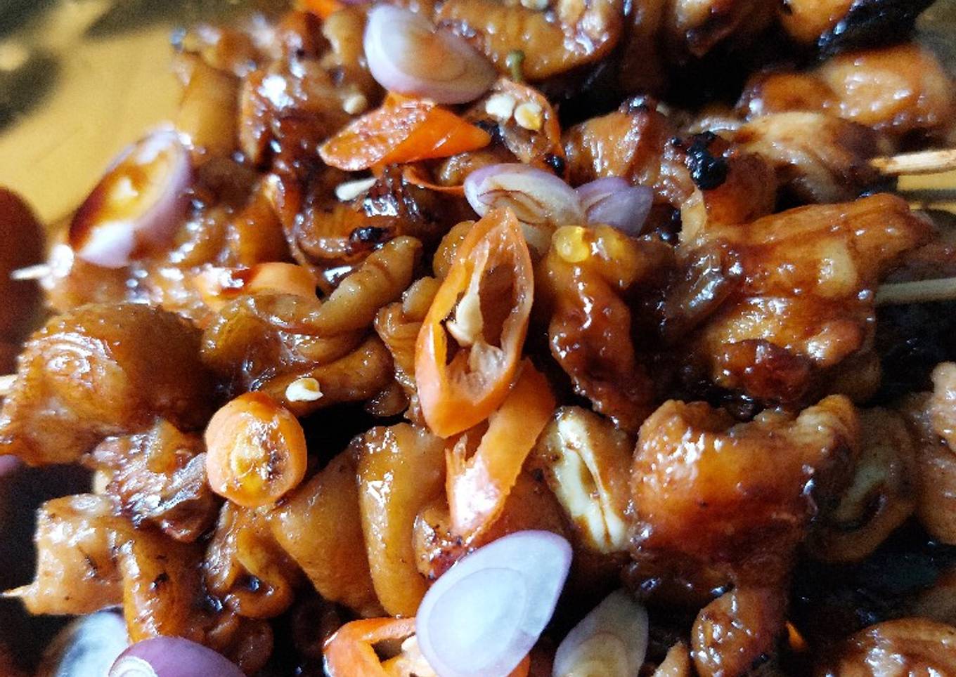 Sate kulit ayam...