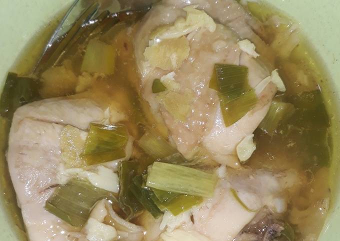 Ayam kukus minyak wijen (recook Mba Historina)