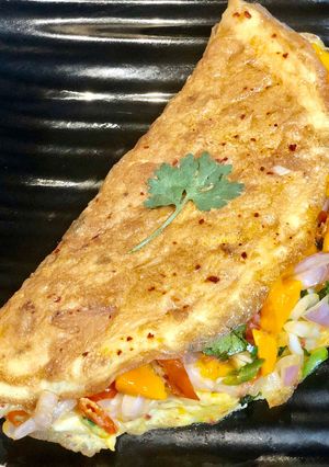 A picture of Mango Salsa Omelet.