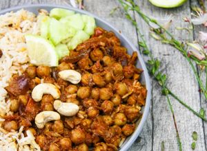 Une photo de Pois-chiches Massala ou chana massala