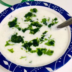 Mint raita A picture of Mint raita.