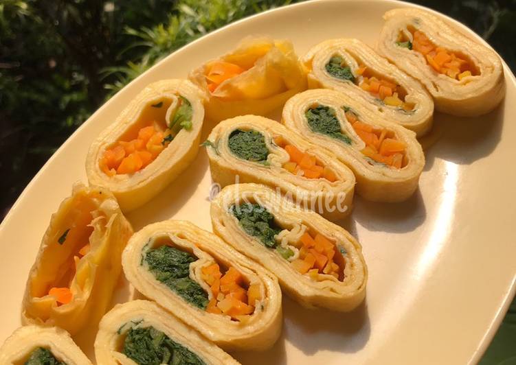 Bahan Vegetable Egg Roll (야채 계란 말이) | Langkah Membuat Vegetable Egg Roll (야채 계란 말이) Yang Sempurna