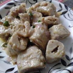 Malai soya chaap A picture of Malai soya chaap.