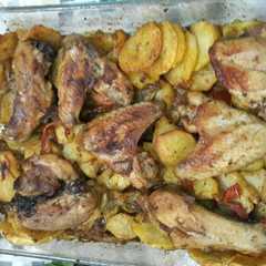 صينية بطاطا ع دجاج 🍗-レシピのメイン写真