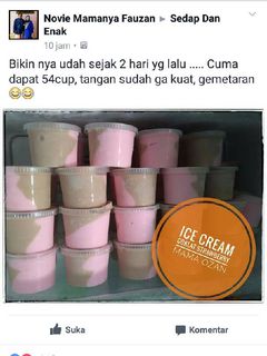Foto resep Ice Cream Coklat Strawberry