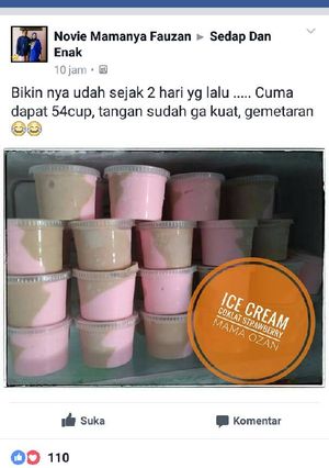 Foto resep Ice Cream Coklat Strawberry