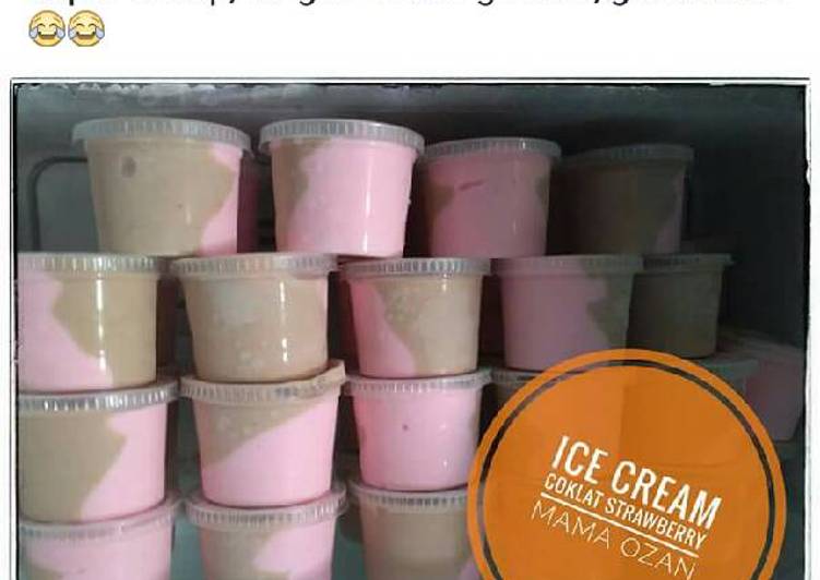 Resep Ice Cream Coklat Strawberry yang Enak