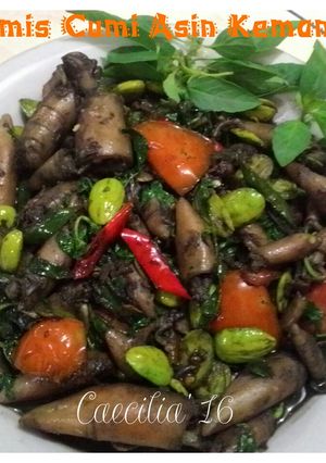 Foto resep Tumis Cumi Asin Kemangi