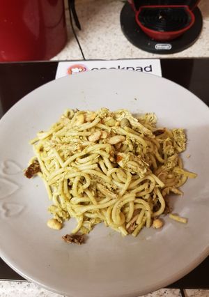 A picture of My Chicken Pesto Spaghetti.