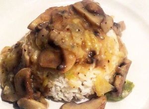 雜菜+ 蘑菇飯 mushroom rice with cabbage 的食譜成品照片