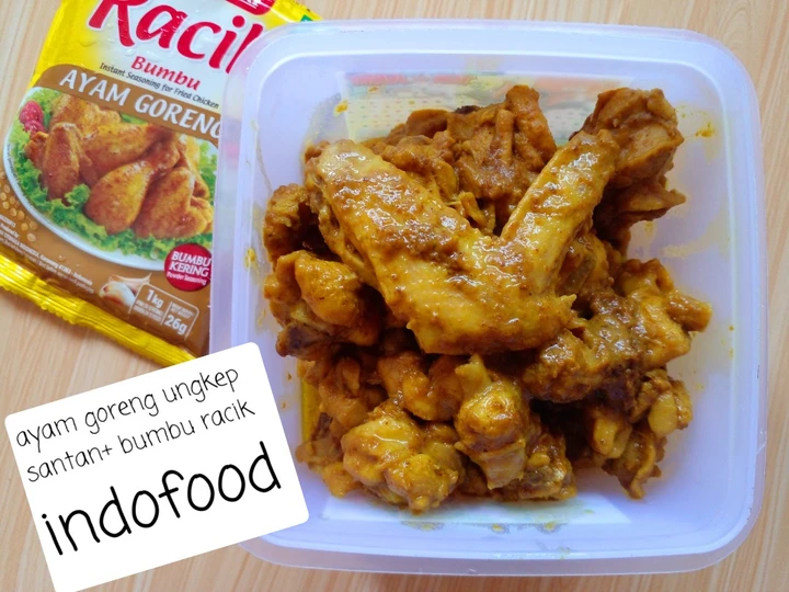 Langkah Gampang Membikin Resep Ayam goreng ungkep,bumbu racik indofood+ santan yang Enak Banget Anti Ribet, Bisa Manjain Lidah