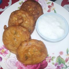A picture of Potato & Yam Kababs.