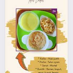 MPASI 9+ "Bubur tim sayur kuah kari & telur dadar" রেসিপির প্রধান ছবি
