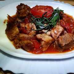 A picture of Rosemary  beef fry.