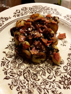 A picture of Bacon and bananas.