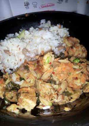 A picture of Pork Stir Fry with Rice....