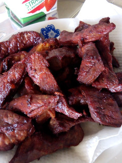 A picture of Deep fried beef.