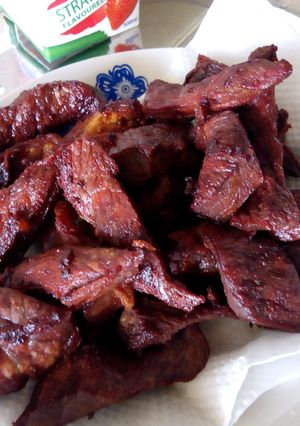 A picture of Deep fried beef.