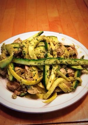 A picture of Chicken Pesto "Pasta".