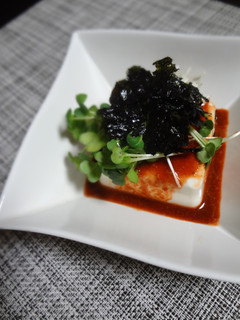 A picture of Korean-Style Chilled Tofu with Versatile Korean Seasoning.