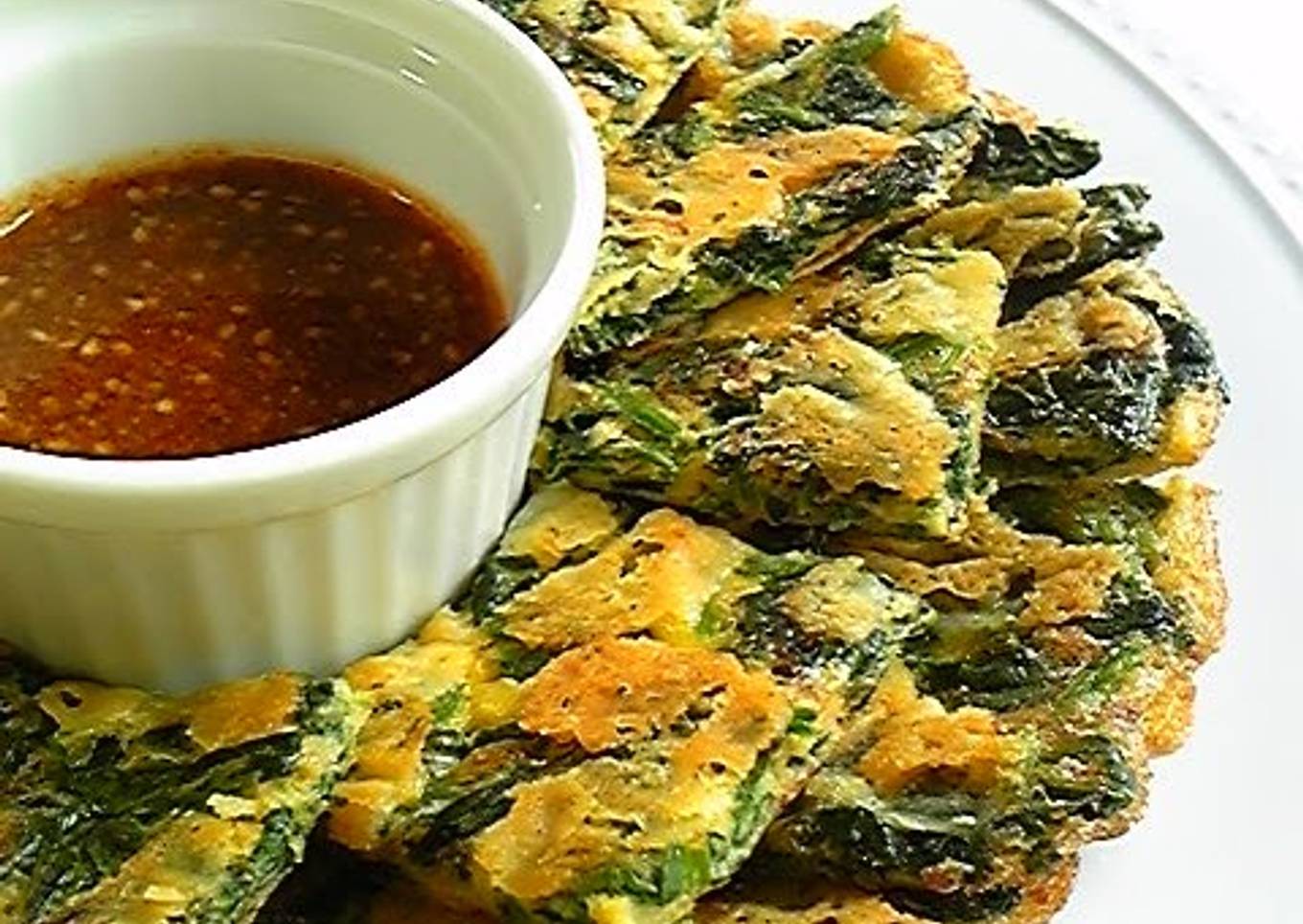 Crispy Crunchy Cheese and Spinach Chijimi