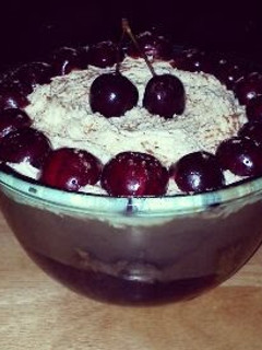 A picture of Black forest trifle.