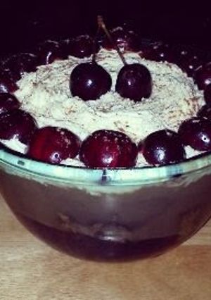 A picture of Black forest trifle.