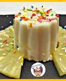 Flan de piña sin horno ni azúcar