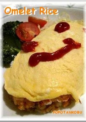 A picture of Fluffy Microwaved Omurice.