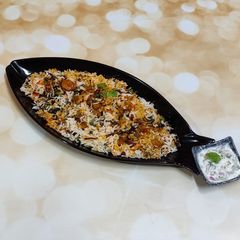 Hyderabadi Prawns Biryani A picture of Hyderabadi Prawns Biryani.