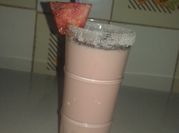 A picture of water melon and milk