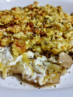 Una foto de GUINEO VERDE🍌Con Queso Americano🧀 y Huevos Revueltos...!