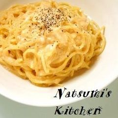 A picture of A Masterpiece! Tarako Pasta Carbonara.