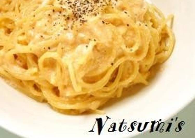 Step-by-Step Guide to Cook Perfect A Masterpiece! Tarako Pasta Carbonara