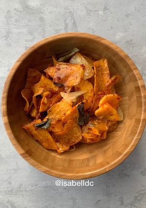 Foto resep 74. Keripik Singkong Balado (Renyah, No Daun Kapur Sirih, Natural)