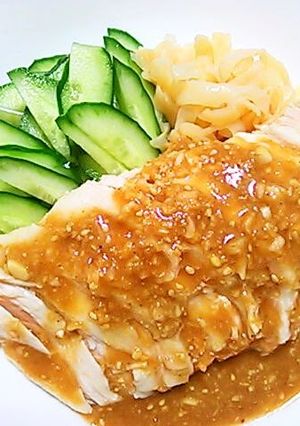 A picture of Bang Bang Chicken with Moist Chicken Breast.