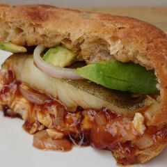 A picture of Fish And Avocado Burger.