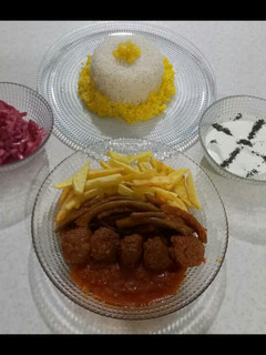 عکسی از دستور خورش لوبیاسبزباگوشت چرخ کرده