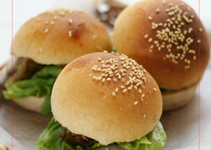 Homemade Hamburgers With Handmade Buns