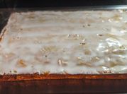 Una foto de budin de pera