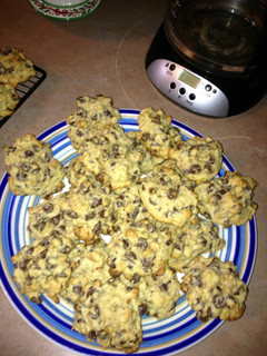 A picture of oatmeal chocolate chip cookies.