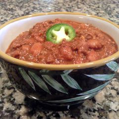 A picture of Wowza chili w beans.
