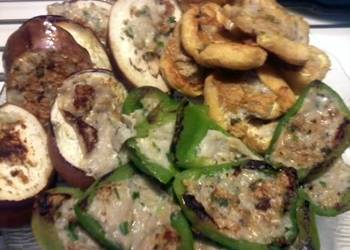How to Recipe Tasty Pan Fried VegiesTofu Stuffed with Minced Fish