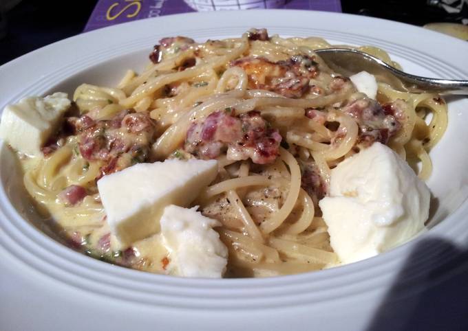 Spaghetti carbonara Recipe by Katie - Cookpad